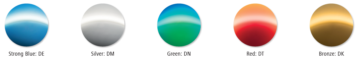 2 verspiegelte ZEISS Einstärken - Sonnenschutzgläser inkl. DuraVision Plus Mirror UV